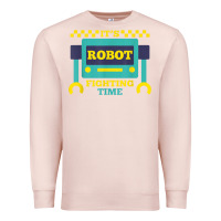 Pale Pink it's robot fighting time funny robotics engineer battle bots Premium Sweatshirt - PixelWave