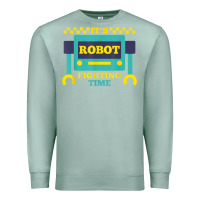 Seafoam it's robot fighting time funny robotics engineer battle bots Premium Sweatshirt - PixelWave