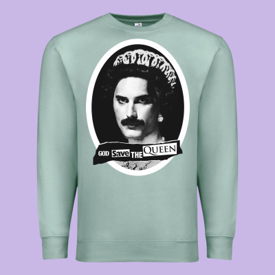 God Save The Quen King Music Premium Sweatshirt Designed By Pixelwave