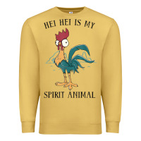 Antique Gold Moana Hei Hei Is My Spirit Animal Portrait Premium Sweatshirt - PixelWave