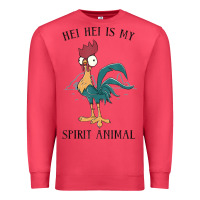 Cardinal Moana Hei Hei Is My Spirit Animal Portrait Premium Sweatshirt - PixelWave
