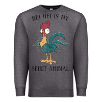 Charcoal Heather Moana Hei Hei Is My Spirit Animal Portrait Premium Sweatshirt - PixelWave