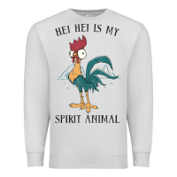 Dove Grey Moana Hei Hei Is My Spirit Animal Portrait Premium Sweatshirt - PixelWave