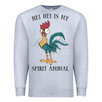 Heather Grey Moana Hei Hei Is My Spirit Animal Portrait Premium Sweatshirt - PixelWave