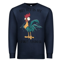 Navy Moana Hei Hei Is My Spirit Animal Portrait Premium Sweatshirt - PixelWave