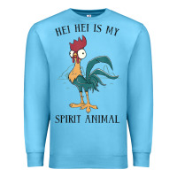 Ocean Blue Moana Hei Hei Is My Spirit Animal Portrait Premium Sweatshirt - PixelWave