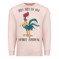 Pale Pink Moana Hei Hei Is My Spirit Animal Portrait Premium Sweatshirt - PixelWave