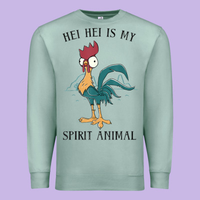 Moana Hei Hei Is My Spirit Animal Portrait Premium Sweatshirt Designed By Pixelwave