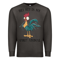 Smoke Moana Hei Hei Is My Spirit Animal Portrait Premium Sweatshirt - PixelWave