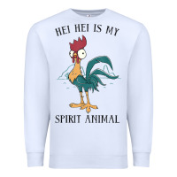 White Moana Hei Hei Is My Spirit Animal Portrait Premium Sweatshirt - PixelWave