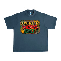 Midnight Navy juneteenth vibes only Urban Heavy Tee - CowGirlArtShop