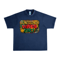 Navy juneteenth vibes only Urban Heavy Tee - CowGirlArtShop