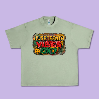 Juneteenth Vibes Only Urban Heavy Tee Designed By Cowgirlartshop