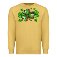 Antique Gold st. patricks day shamrocks Premium Sweatshirt - BarkalooDesign