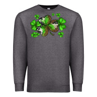 Charcoal Heather st. patricks day shamrocks Premium Sweatshirt - BarkalooDesign
