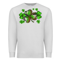 Dove Grey st. patricks day shamrocks Premium Sweatshirt - BarkalooDesign