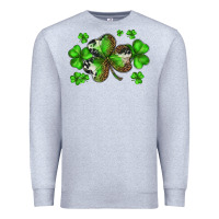 Heather Grey st. patricks day shamrocks Premium Sweatshirt - BarkalooDesign