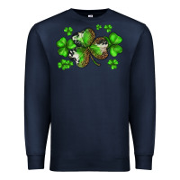 Navy st. patricks day shamrocks Premium Sweatshirt - BarkalooDesign