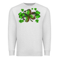Oatmeal Heather st. patricks day shamrocks Premium Sweatshirt - BarkalooDesign