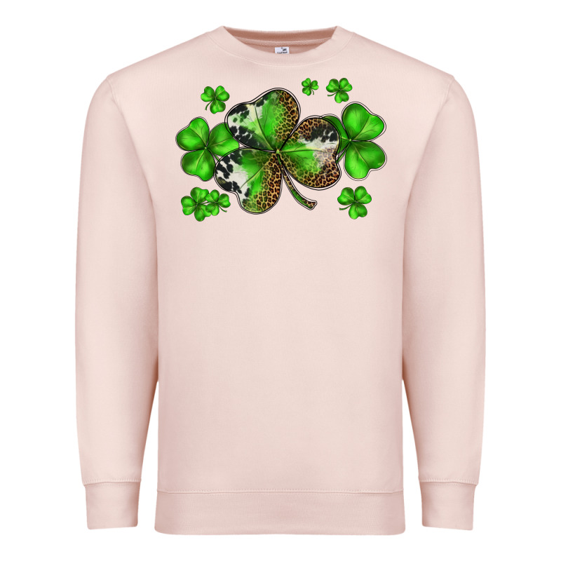 St. Patricks Day Shamrocks Premium Sweatshirt by BarkalooDesign | Teevron