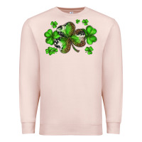 Pale Pink st. patricks day shamrocks Premium Sweatshirt - BarkalooDesign