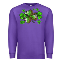 Purple st. patricks day shamrocks Premium Sweatshirt - BarkalooDesign