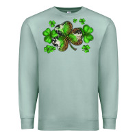Seafoam st. patricks day shamrocks Premium Sweatshirt - BarkalooDesign