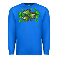 True Royal st. patricks day shamrocks Premium Sweatshirt - BarkalooDesign