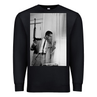 Black malcolm x Premium Sweatshirt - Craftify