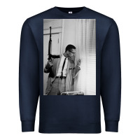 Navy malcolm x Premium Sweatshirt - Craftify