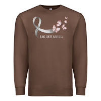 Chestnut pretty white ribbon support lung cancer awareness t shirt Premium Sweatshirt - Craftify