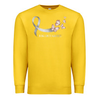 Lemon pretty white ribbon support lung cancer awareness t shirt Premium Sweatshirt - Craftify