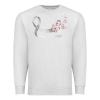 Oatmeal Heather pretty white ribbon support lung cancer awareness t shirt Premium Sweatshirt - Craftify