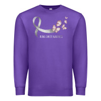 Pretty White Ribbon Support Lung Cancer Awareness T Shirt Premium Sweatshirt | Teevron