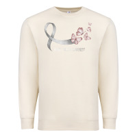 Sandshell pretty white ribbon support lung cancer awareness t shirt Premium Sweatshirt - Craftify
