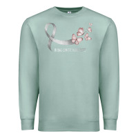 Seafoam pretty white ribbon support lung cancer awareness t shirt Premium Sweatshirt - Craftify