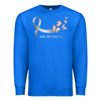 True Royal pretty white ribbon support lung cancer awareness t shirt Premium Sweatshirt - Craftify