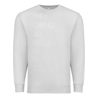 Dove Grey i'm  going to  hell in  every  religion Premium Sweatshirt - Craftify
