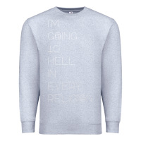 Heather Grey i'm  going to  hell in  every  religion Premium Sweatshirt - Craftify