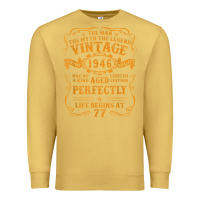 Antique Gold vintage 1946 the man myth legend 77 year old birthday gifts Premium Sweatshirt - trangStudio