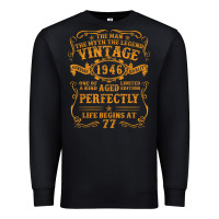 Black vintage 1946 the man myth legend 77 year old birthday gifts Premium Sweatshirt - trangStudio