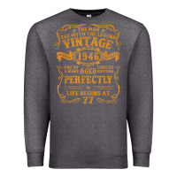 Charcoal Heather vintage 1946 the man myth legend 77 year old birthday gifts Premium Sweatshirt - trangStudio