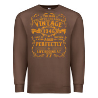 Vintage 1946 The Man Myth Legend 77 Year Old Birthday Gifts Premium Sweatshirt | Teevron