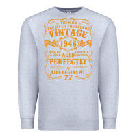 Heather Grey vintage 1946 the man myth legend 77 year old birthday gifts Premium Sweatshirt - trangStudio