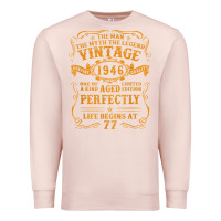 Pale Pink vintage 1946 the man myth legend 77 year old birthday gifts Premium Sweatshirt - trangStudio
