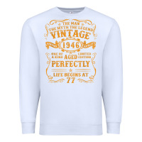 White vintage 1946 the man myth legend 77 year old birthday gifts Premium Sweatshirt - trangStudio