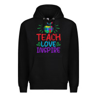Black teach love inspire Premium Hoodie - CowhideDigitalArt