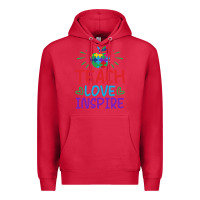 Cardinal teach love inspire Premium Hoodie - CowhideDigitalArt