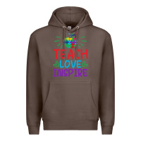 Coffee teach love inspire Premium Hoodie - CowhideDigitalArt