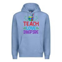 Colony Blue teach love inspire Premium Hoodie - CowhideDigitalArt